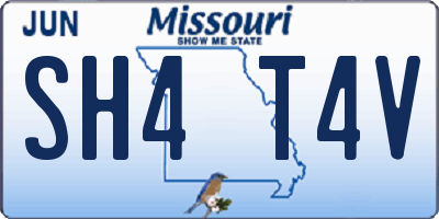 MO license plate SH4T4V