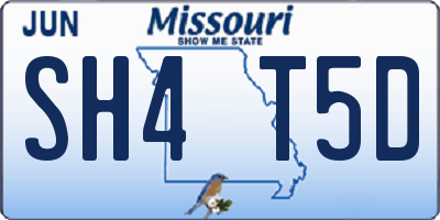 MO license plate SH4T5D