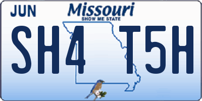MO license plate SH4T5H