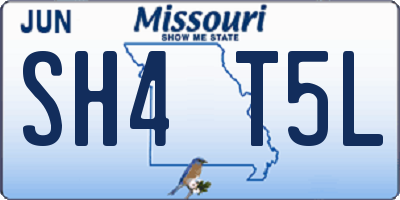 MO license plate SH4T5L