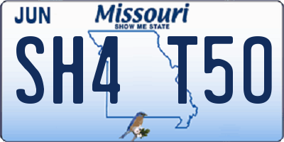 MO license plate SH4T5O
