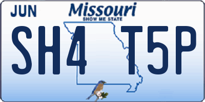 MO license plate SH4T5P