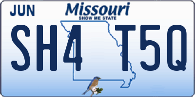 MO license plate SH4T5Q