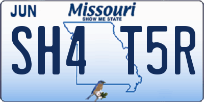 MO license plate SH4T5R