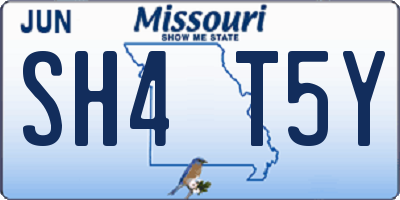 MO license plate SH4T5Y