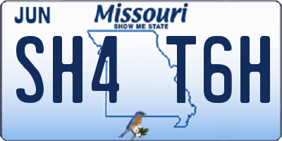 MO license plate SH4T6H