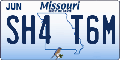 MO license plate SH4T6M