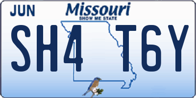 MO license plate SH4T6Y