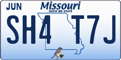 MO license plate SH4T7J