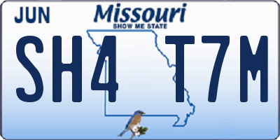 MO license plate SH4T7M