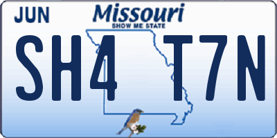 MO license plate SH4T7N
