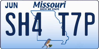MO license plate SH4T7P