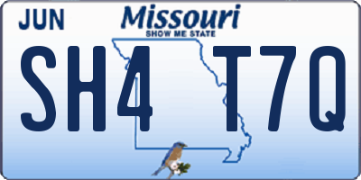 MO license plate SH4T7Q