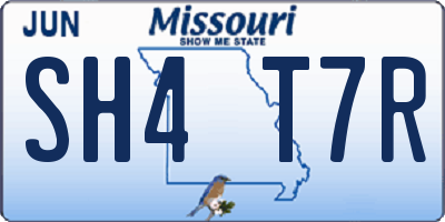 MO license plate SH4T7R