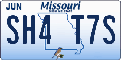 MO license plate SH4T7S
