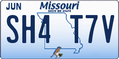 MO license plate SH4T7V