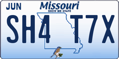 MO license plate SH4T7X