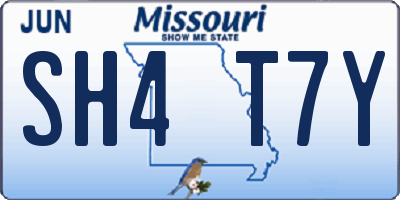 MO license plate SH4T7Y