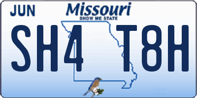 MO license plate SH4T8H