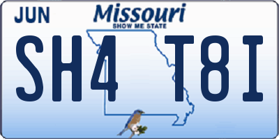 MO license plate SH4T8I