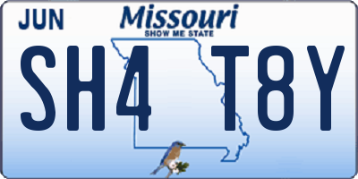 MO license plate SH4T8Y