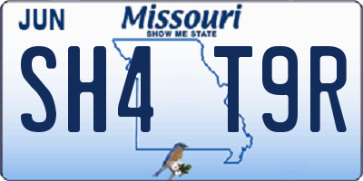 MO license plate SH4T9R