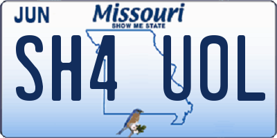 MO license plate SH4U0L