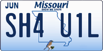 MO license plate SH4U1L