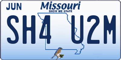 MO license plate SH4U2M