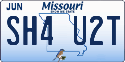 MO license plate SH4U2T