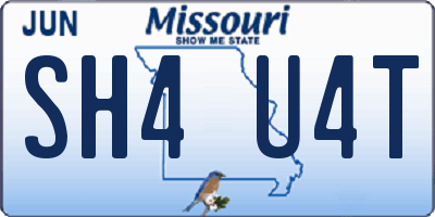 MO license plate SH4U4T