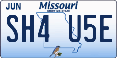 MO license plate SH4U5E