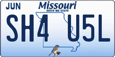 MO license plate SH4U5L