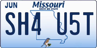 MO license plate SH4U5T