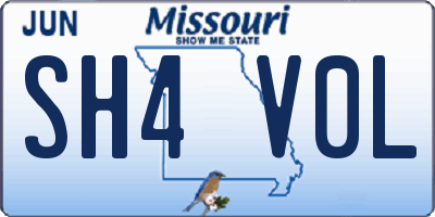MO license plate SH4V0L