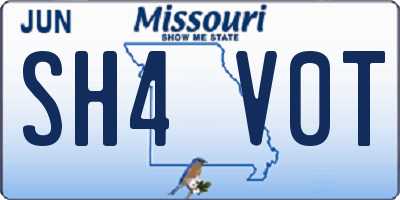 MO license plate SH4V0T