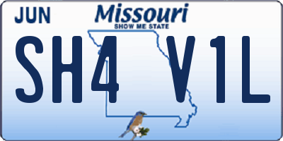MO license plate SH4V1L