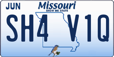 MO license plate SH4V1Q