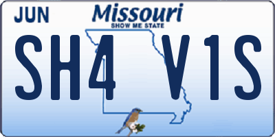 MO license plate SH4V1S