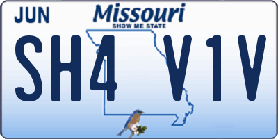 MO license plate SH4V1V