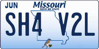 MO license plate SH4V2L