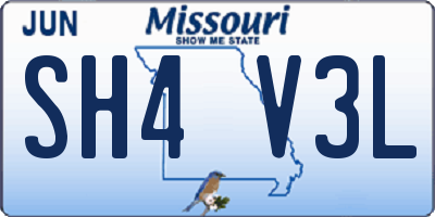 MO license plate SH4V3L