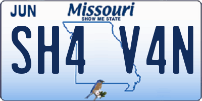MO license plate SH4V4N