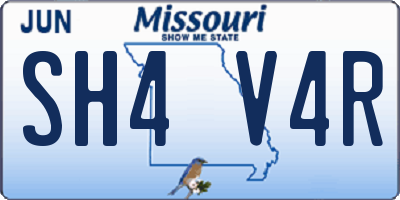 MO license plate SH4V4R