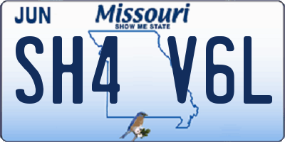 MO license plate SH4V6L