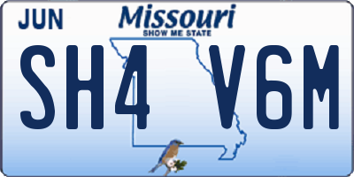 MO license plate SH4V6M