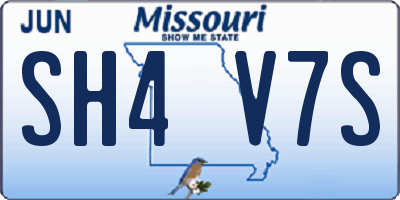 MO license plate SH4V7S
