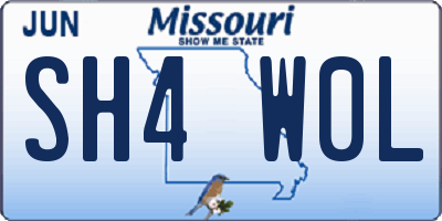 MO license plate SH4W0L