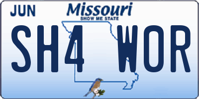 MO license plate SH4W0R