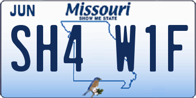 MO license plate SH4W1F